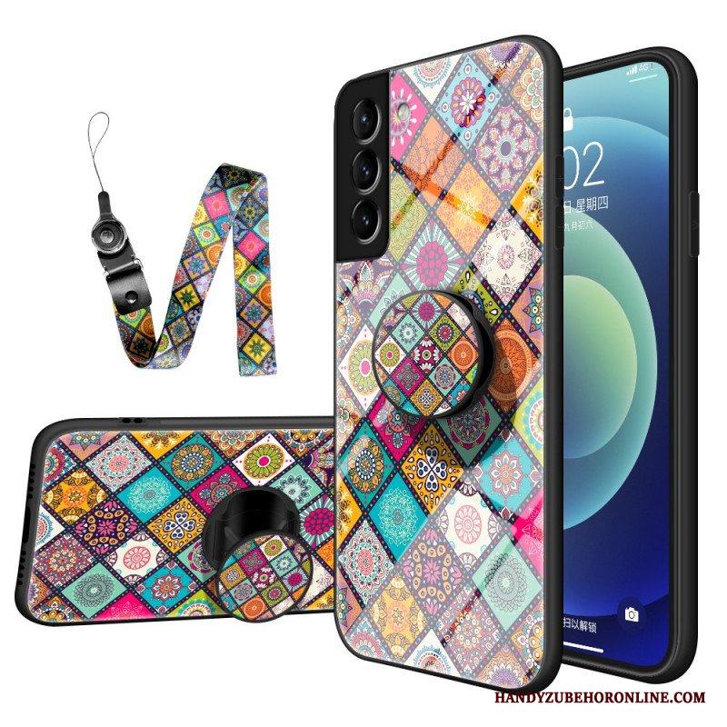 Skal Samsung Galaxy S22 Plus 5G Patchwork Magnetisk Hållare