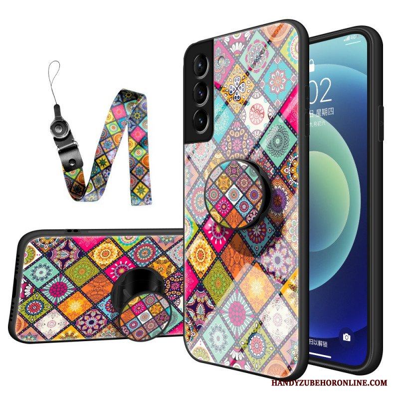 Skal Samsung Galaxy S22 Plus 5G Patchwork Magnetisk Hållare