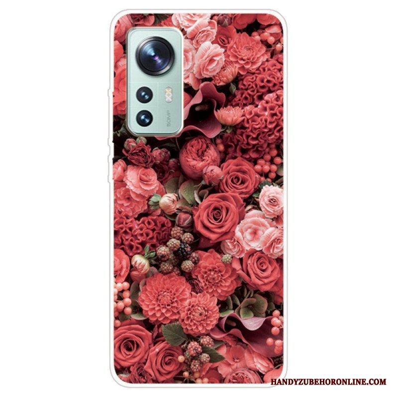 Skal Xiaomi 12 / 12X Silikon Blommor