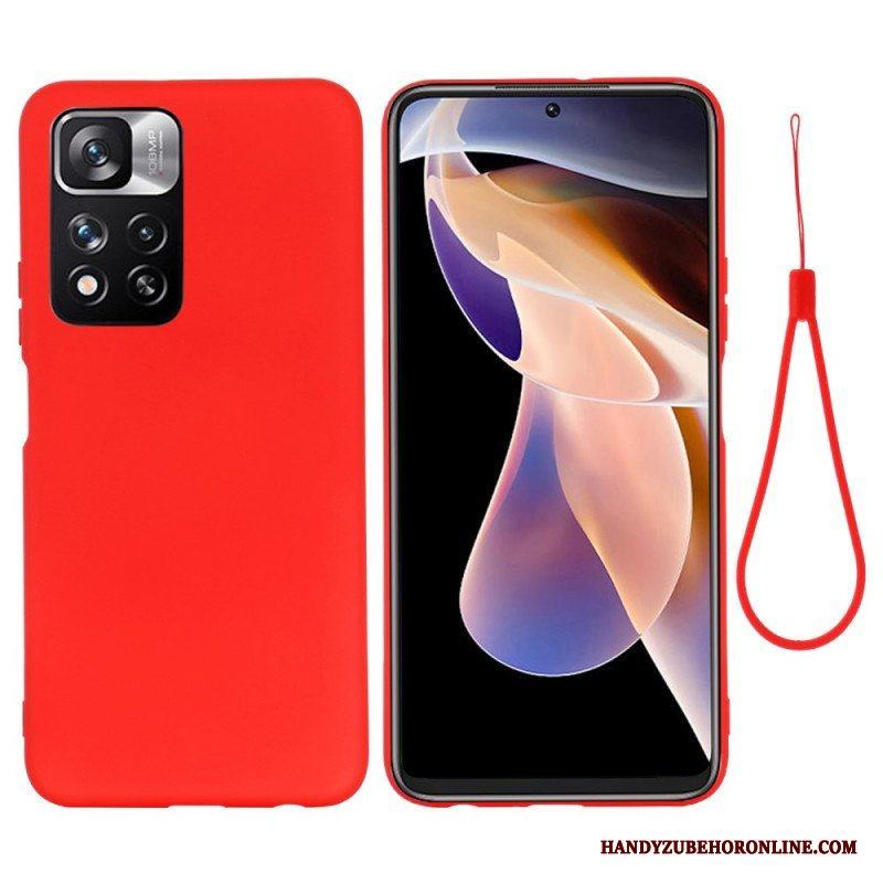 Skal Xiaomi Redmi Note 11 Pro Plus 5G Flytande Silikon Med Snodd