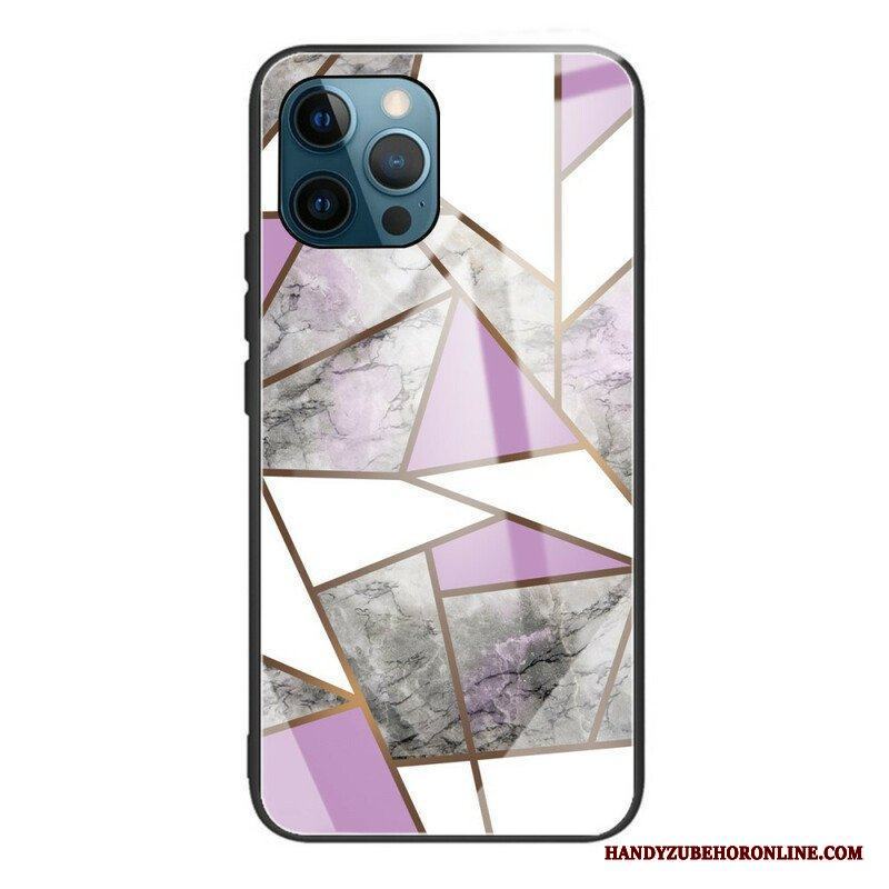 Skal iPhone 13 Pro Geometri Marmor Härdat Glas