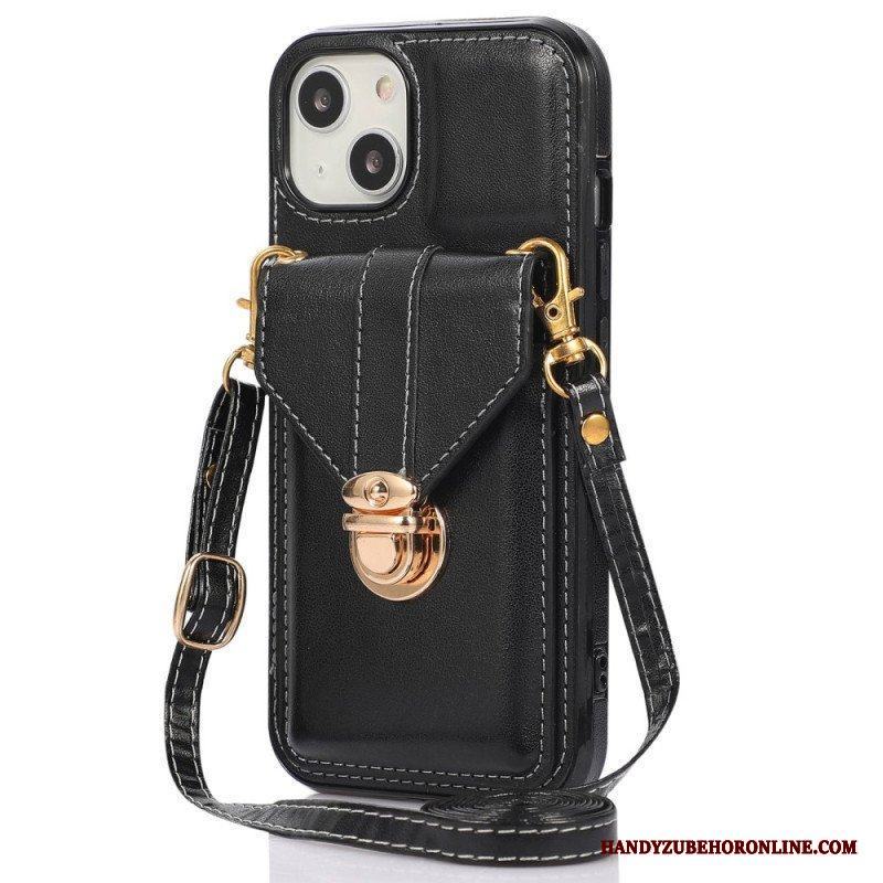 Skal iPhone 14 Plånboksfodral Crossbody Plånbok