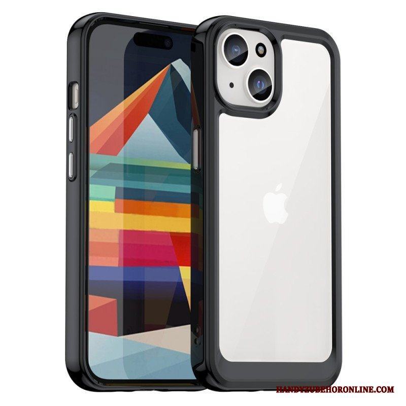 Skal iPhone 15 Plus Akrylbaksida Och Silikonkanter