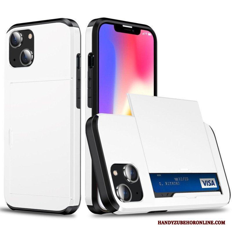 Skal iPhone 15 Plus Integrerad Metalleffektkorthållare