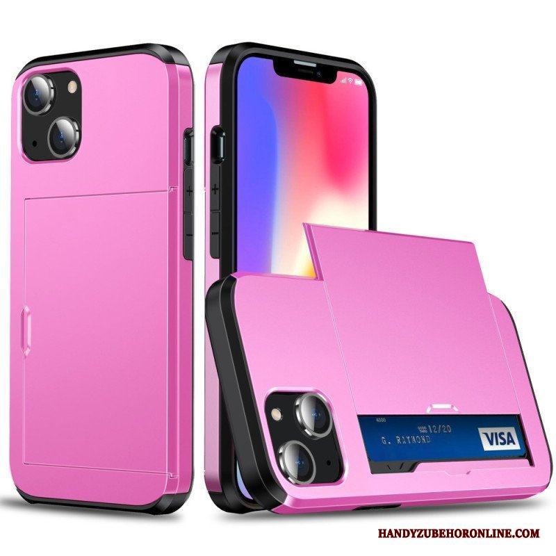 Skal iPhone 15 Plus Integrerad Metalleffektkorthållare