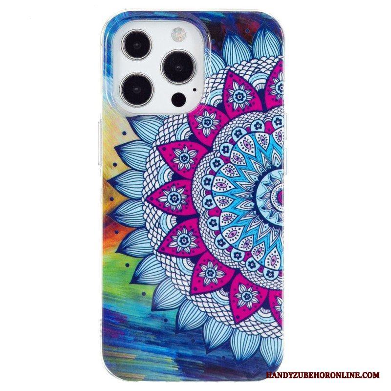 Skal iPhone 15 Pro Fluorescerande Mandala