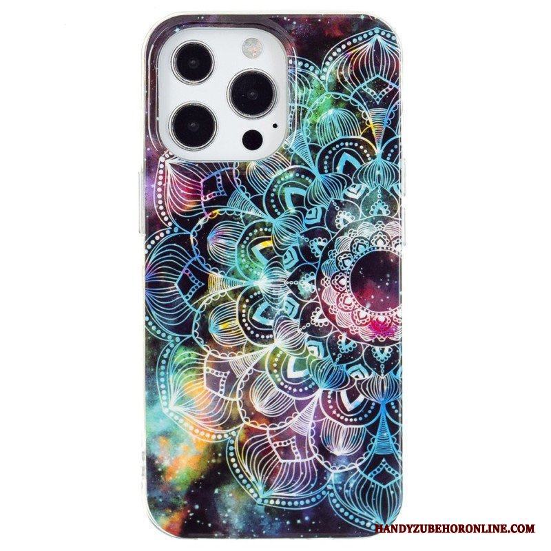 Skal iPhone 15 Pro Fluorescerande Mandala