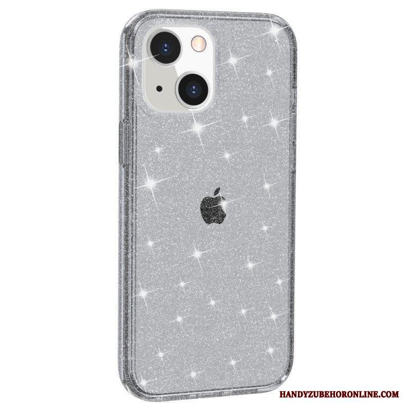 Skal iPhone 15 Transparent Glitter