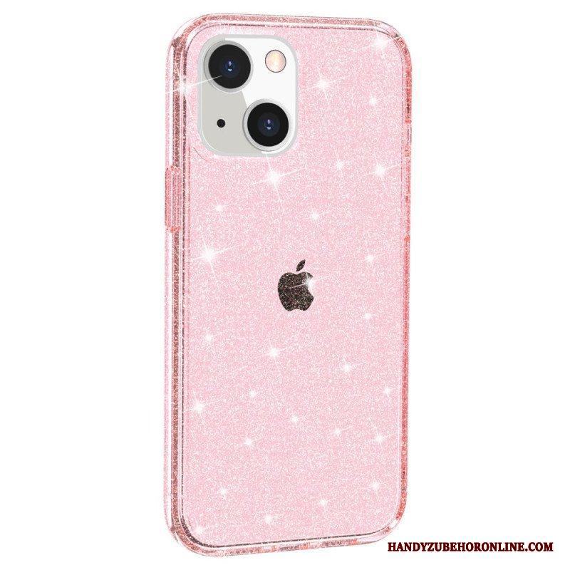 Skal iPhone 15 Transparent Glitter