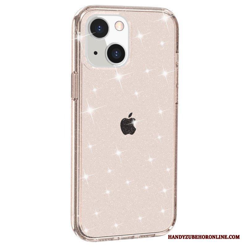 Skal iPhone 15 Transparent Glitter