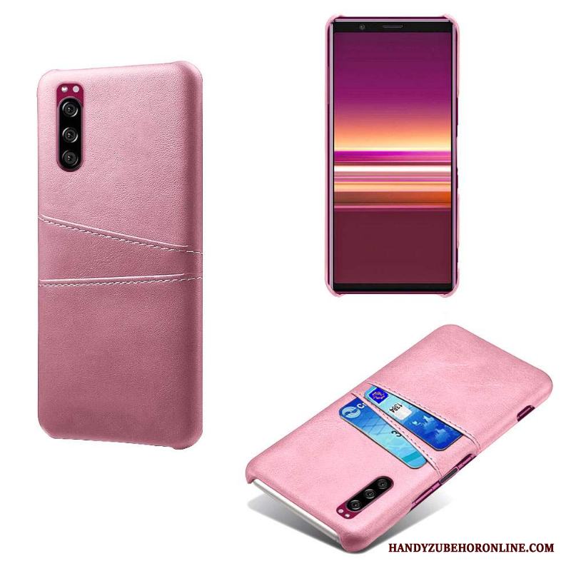 Sony Xperia 1 Ii Kvalitet Skydd Kort Fodral Läder Skal Telefon Grön