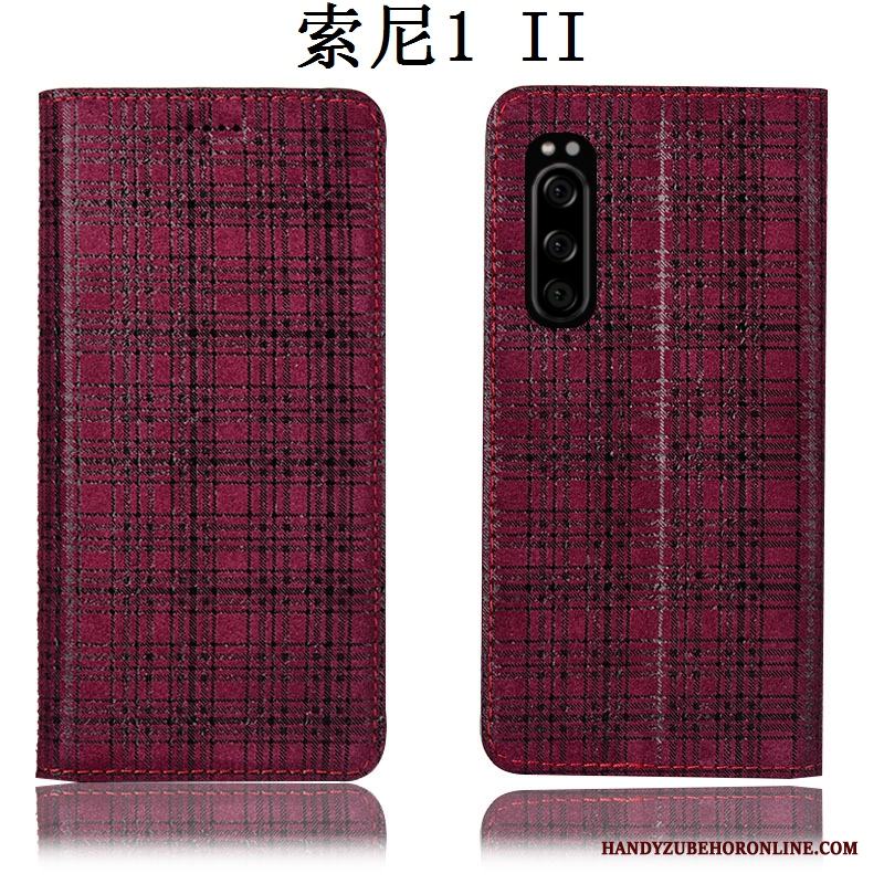 Sony Xperia 1 Ii Sammet Fodral All Inclusive Skydd Skal Telefon Täcka Läderfodral