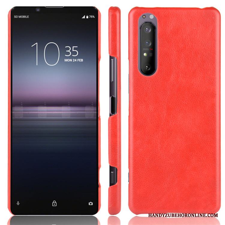 Sony Xperia 1 Ii Trend Hård Mönster Litchi Fodral Läder Skal