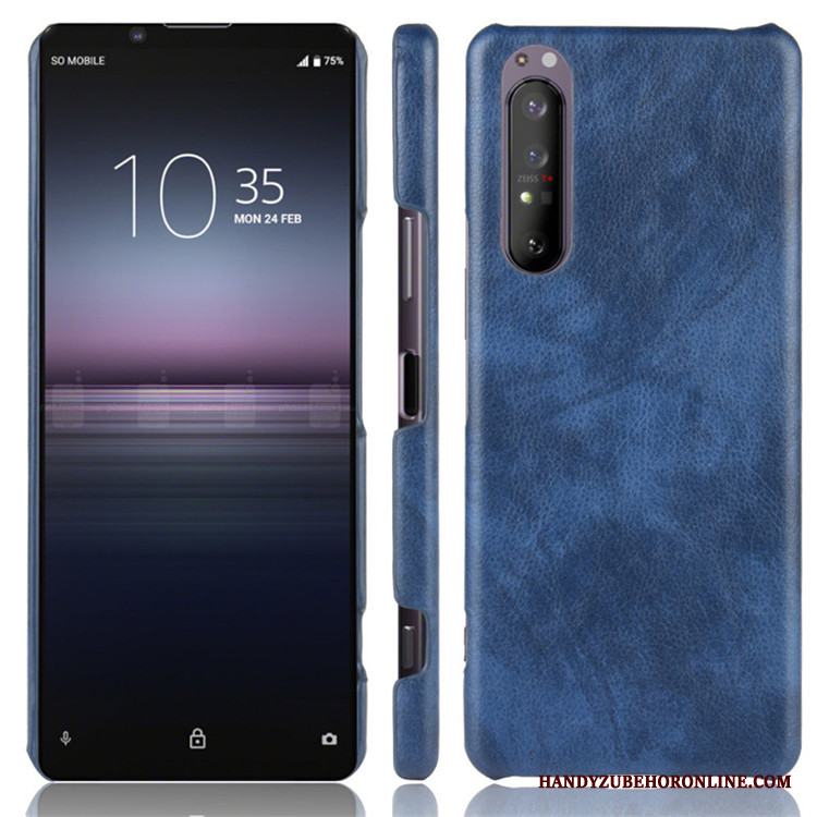 Sony Xperia 1 Ii Trend Hård Mönster Litchi Fodral Läder Skal