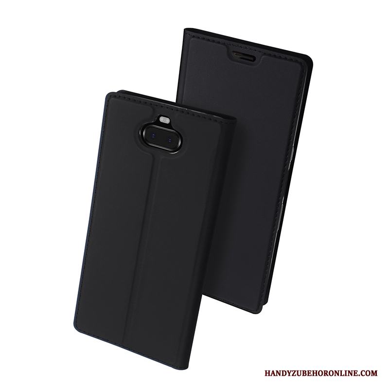 Sony Xperia 10 Plus Business Skal Telefon Skydd Kort Fallskydd Läderfodral Rosa