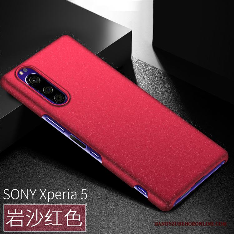 Sony Xperia 5 Skal Fallskydd Telefon Hård Nubuck Tunn Grön