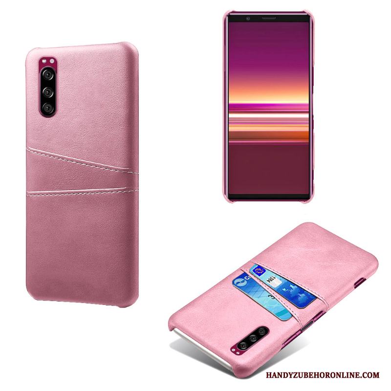 Sony Xperia 5 Skal Telefon Läder Fodral Skydd Mobil Telefon Business Kvalitet