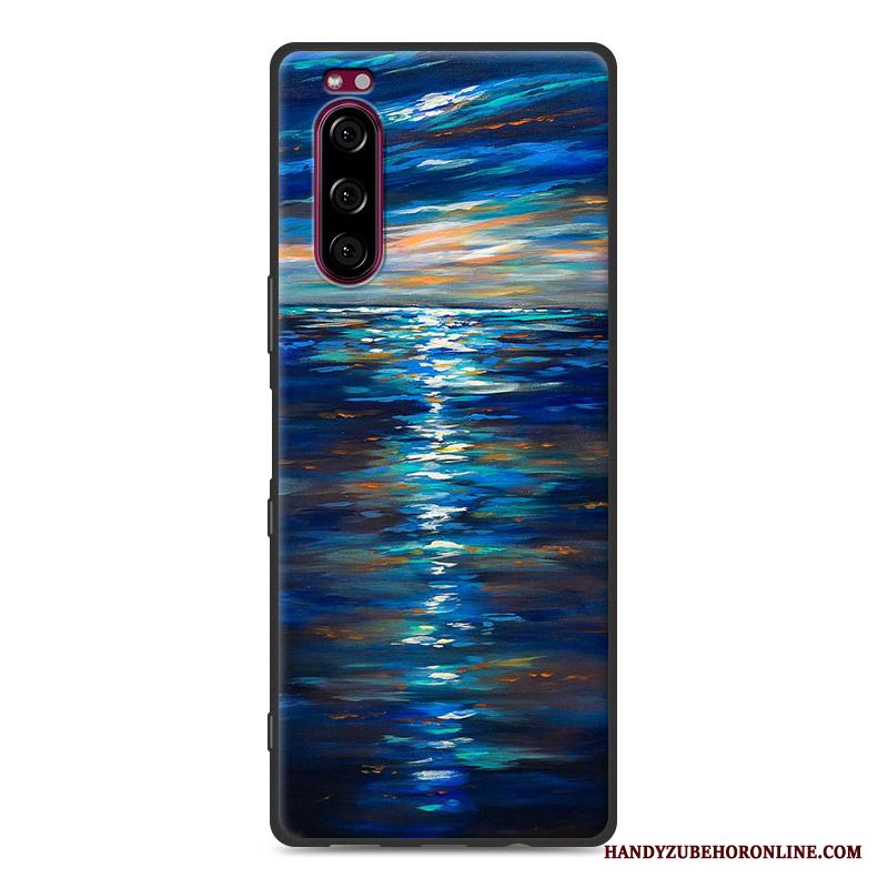 Sony Xperia 5 Skal Telefon Mjuk Fallskydd Tecknat Grå All Inclusive