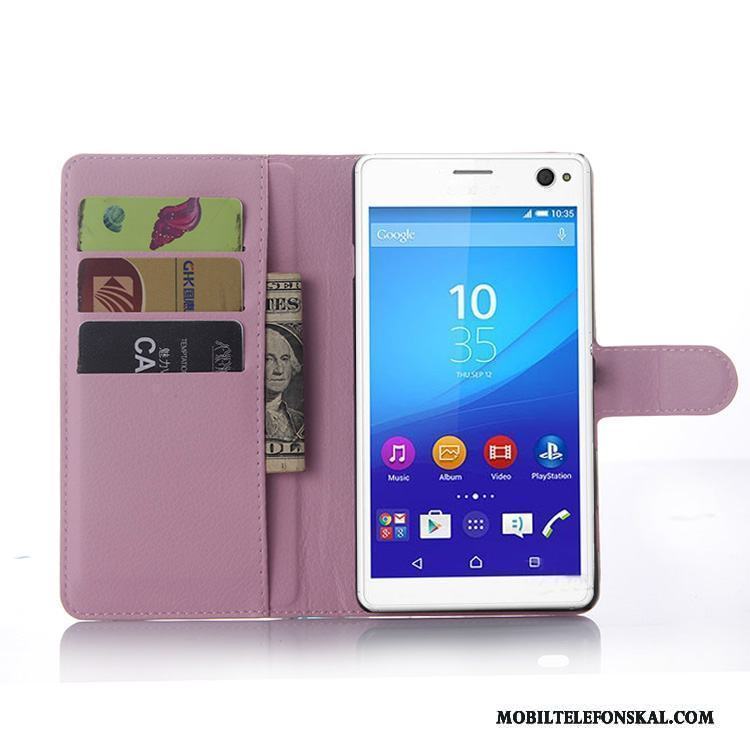 Sony Xperia C4 Ljusblå Mobil Telefon Skal Telefon Fodral Skydd Plånbok Läderfodral