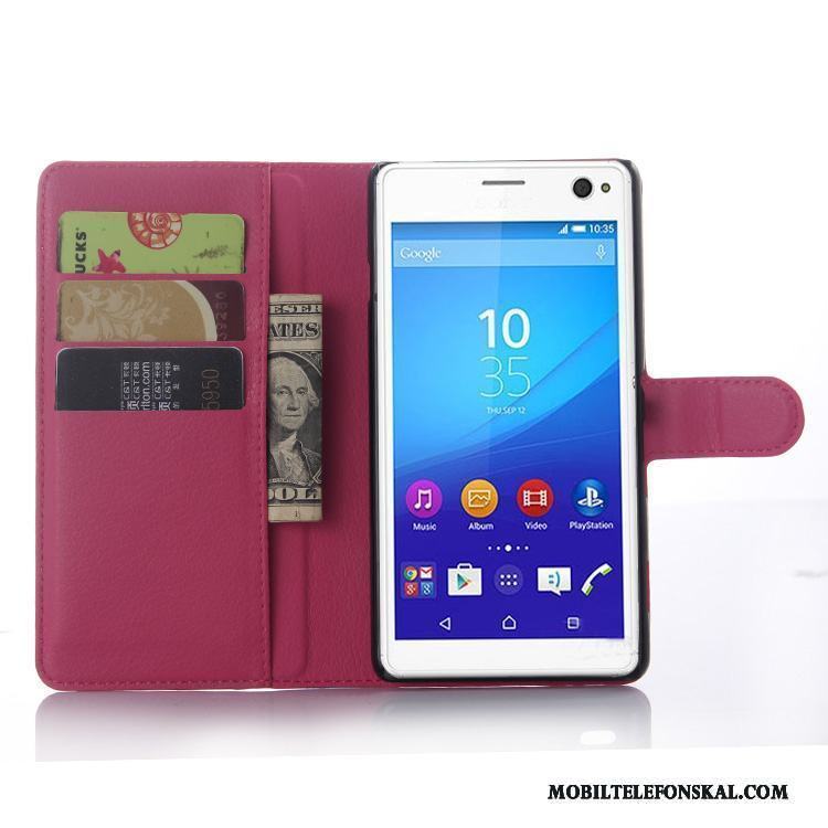 Sony Xperia C4 Ljusblå Mobil Telefon Skal Telefon Fodral Skydd Plånbok Läderfodral