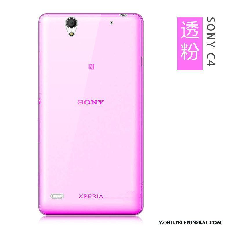 Sony Xperia C4 Mjuk Skal Silver Slim Silikon Telefon Stor