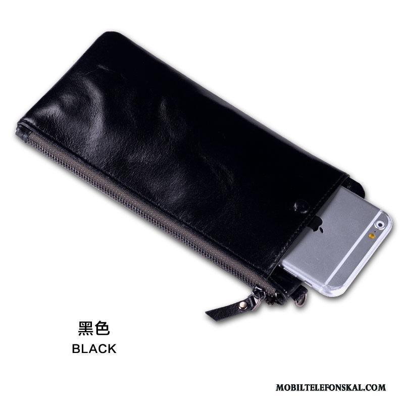 Sony Xperia E5 Mobil Telefon Äkta Läder Väska Skal Telefon Fodral Läderfodral Blå