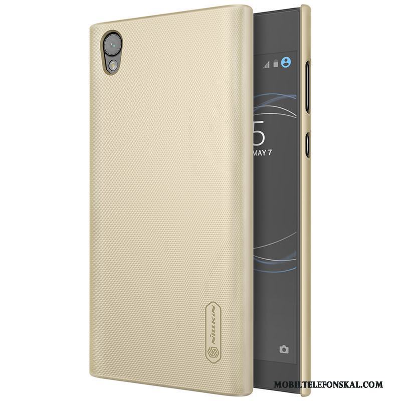 Sony Xperia L1 Glidskydds Mobil Telefon Hård Svart Nubuck Fodral Skal Telefon