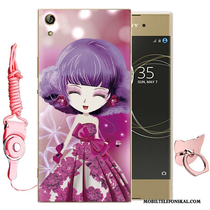 Sony Xperia L1 Mjuk Skal Telefon Tecknat Rosa Fodral Mobil Telefon Silikon