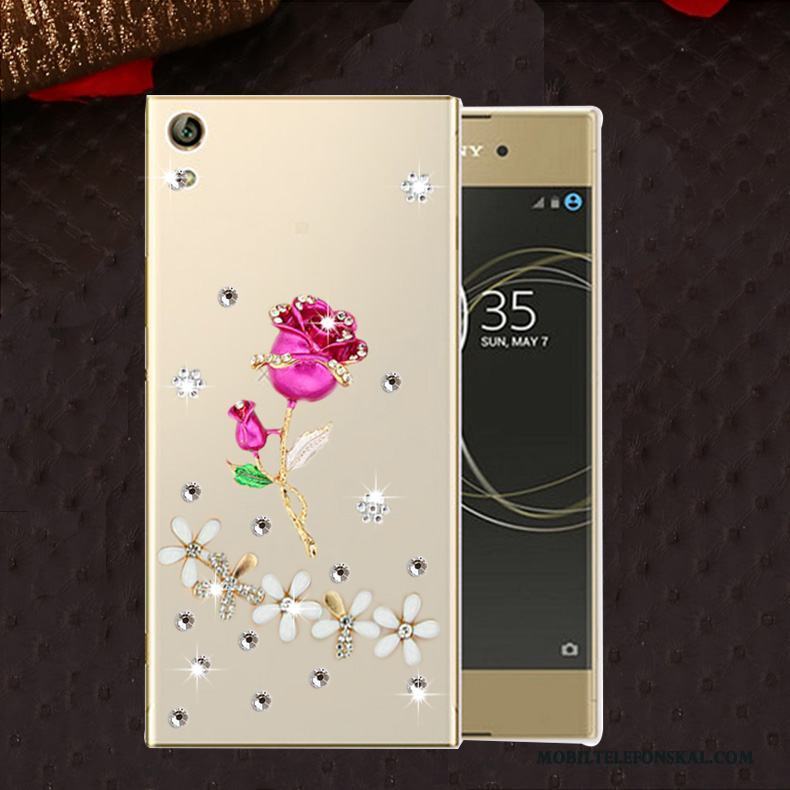 Sony Xperia L1 Skal Fallskydd Silikon Fodral Strass Telefon Mjuk