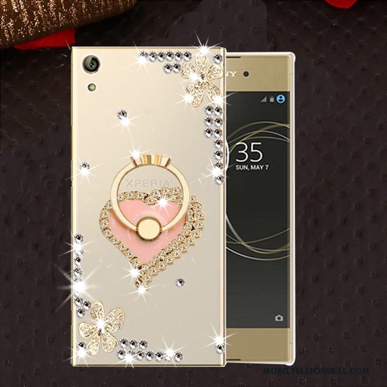 Sony Xperia L1 Skal Fallskydd Silikon Fodral Strass Telefon Mjuk