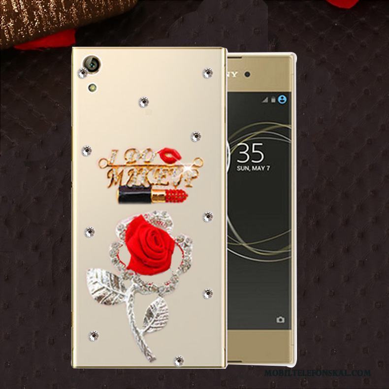 Sony Xperia L1 Skal Fallskydd Silikon Fodral Strass Telefon Mjuk