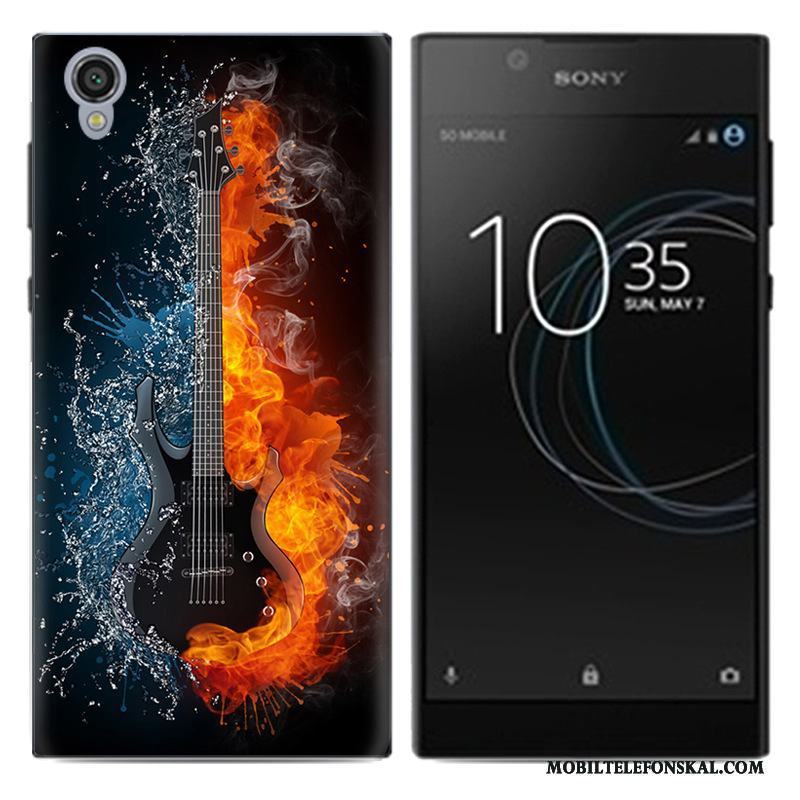 Sony Xperia L1 Skal Målade Kreativa Pu Mjuk Fallskydd Mobil Telefon