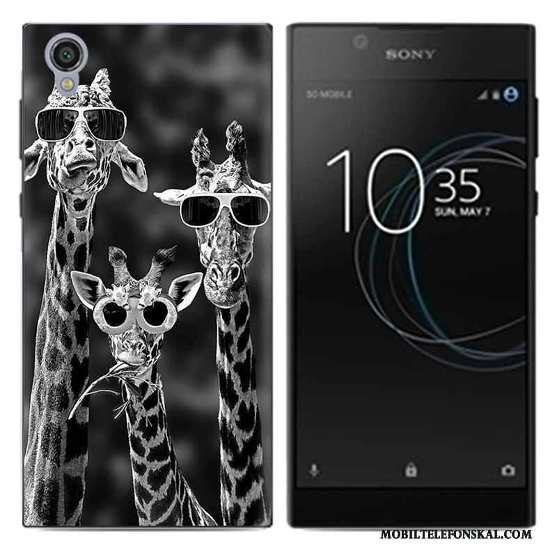 Sony Xperia L1 Skal Målade Kreativa Pu Mjuk Fallskydd Mobil Telefon