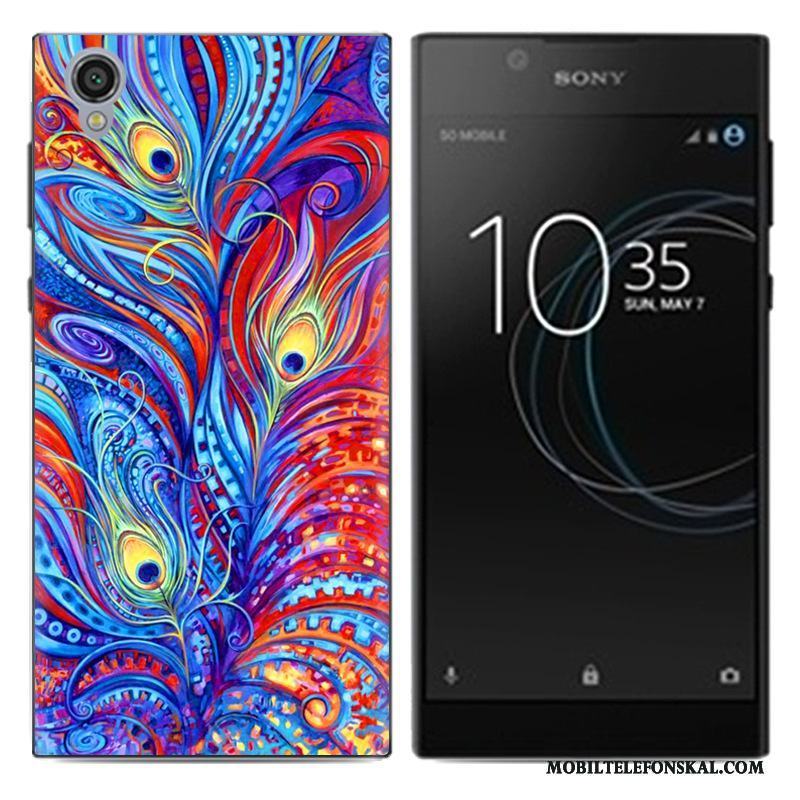 Sony Xperia L1 Skal Målade Kreativa Pu Mjuk Fallskydd Mobil Telefon