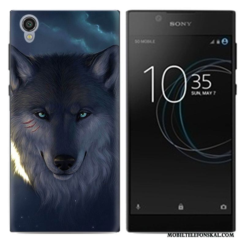 Sony Xperia L1 Skal Målade Kreativa Pu Mjuk Fallskydd Mobil Telefon