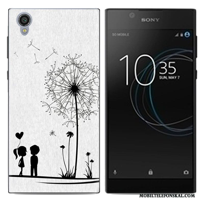 Sony Xperia L1 Skal Telefon Pu Slim Skydd Blå Mobil Telefon Tecknat