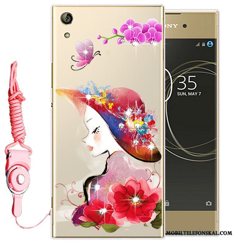 Sony Xperia L1 Strass Skal Telefon Transparent Mjuk Mobil Telefon Fodral Silikon