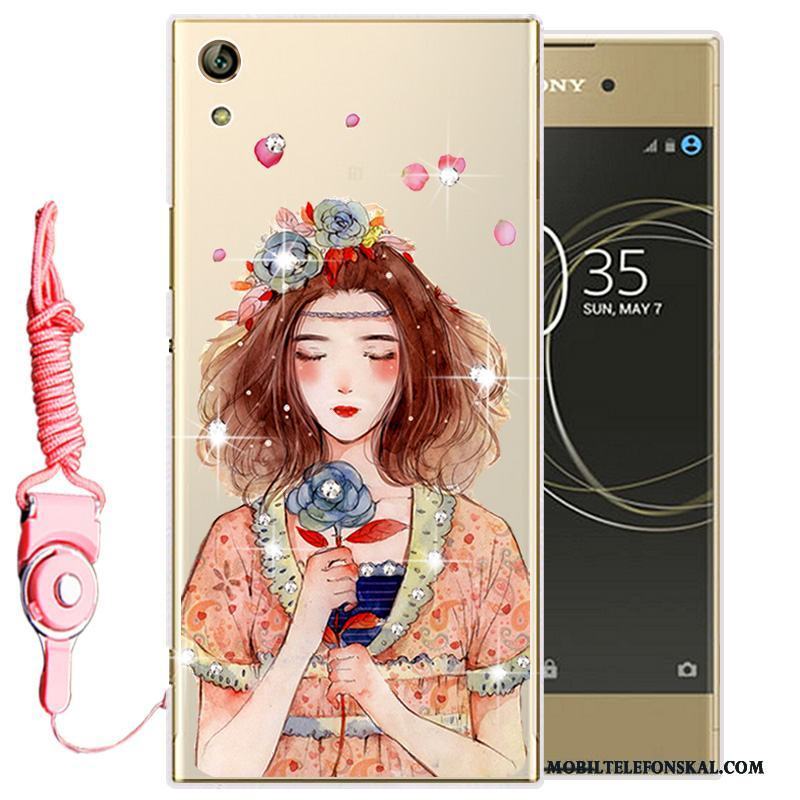 Sony Xperia L1 Strass Skal Telefon Transparent Mjuk Mobil Telefon Fodral Silikon