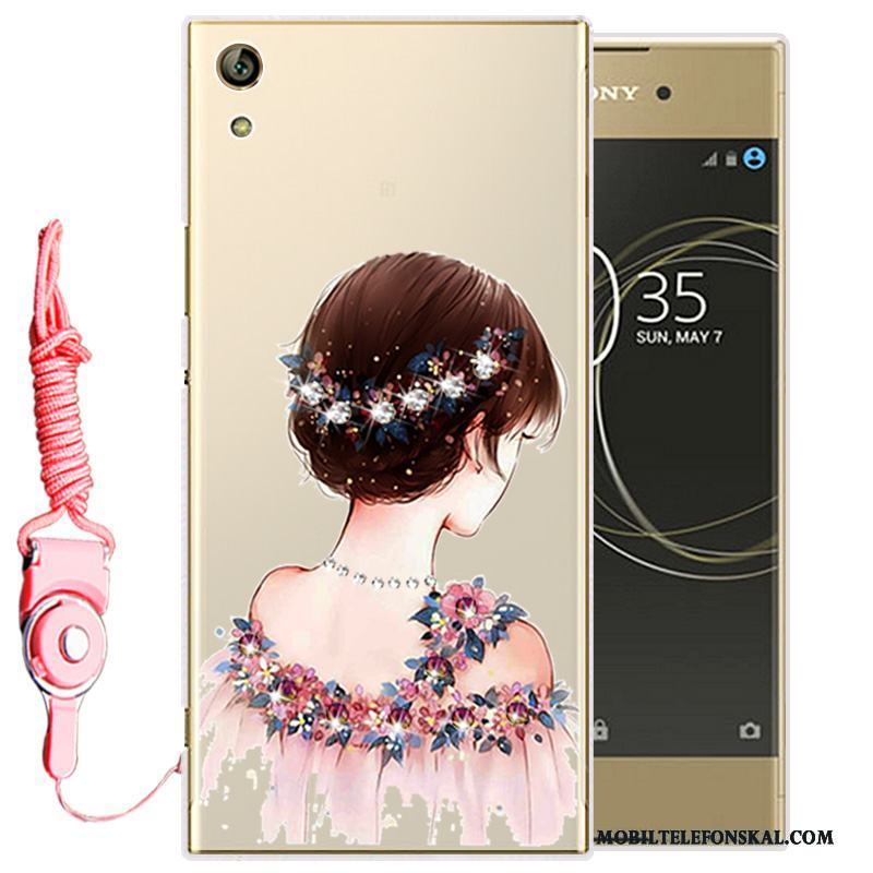 Sony Xperia L1 Strass Skal Telefon Transparent Mjuk Mobil Telefon Fodral Silikon