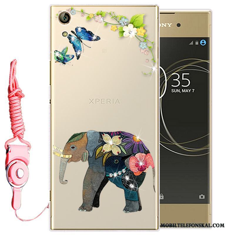 Sony Xperia L1 Strass Skal Telefon Transparent Mjuk Mobil Telefon Fodral Silikon