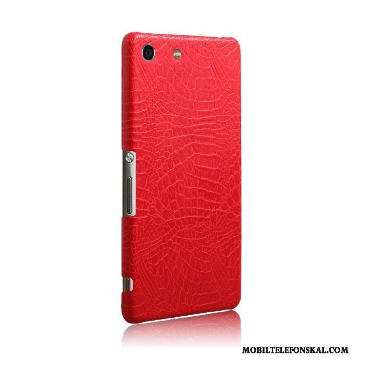 Sony Xperia M5 Dual Skydd Läderfodral Skal Telefon Mobil Telefon Ny Vit Krokodilmönster