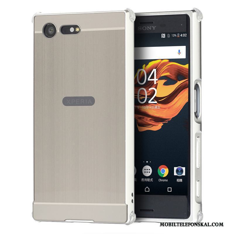 Sony Xperia X Compact Skal Frame Metall Mobil Telefon Fodral Guld Skydd Fallskydd