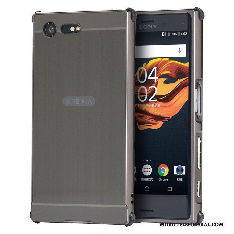 Sony Xperia X Compact Skal Frame Metall Mobil Telefon Fodral Guld Skydd Fallskydd