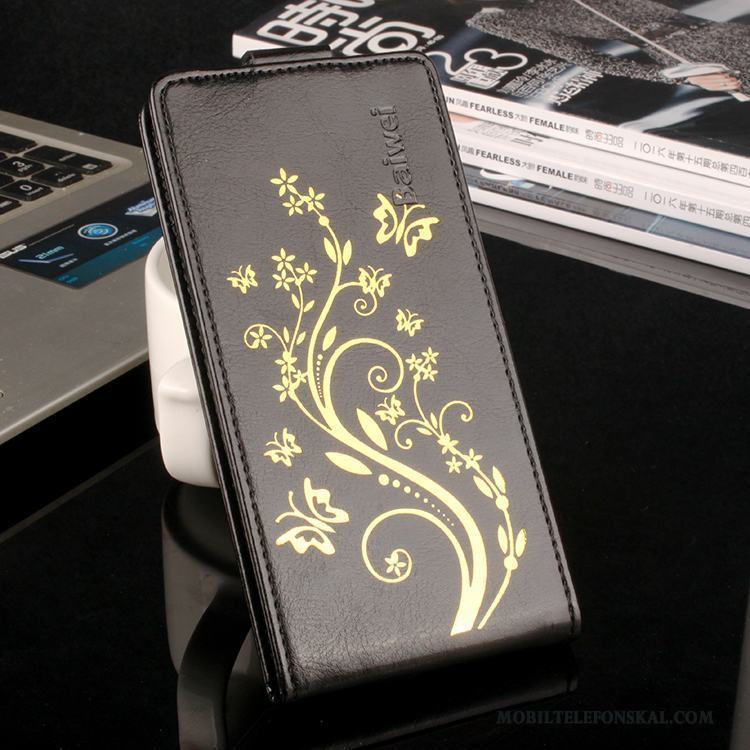 Sony Xperia X Compact Skal Skydd Mobil Telefon Fallskydd Purpur Läderfodral Mörk Mönster