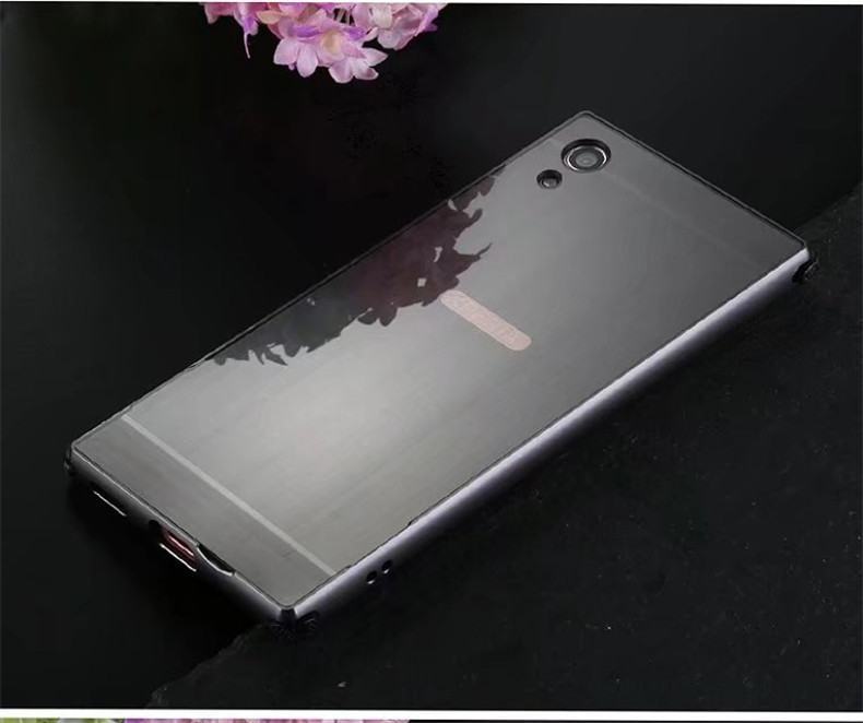 Sony Xperia Xa Skal Telefon Fodral Frame Bakre Omslag Metall Rosa Guld Skydd