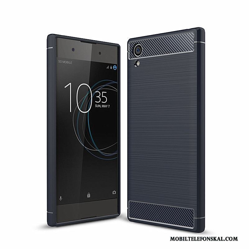 Sony Xperia Xa1 Plus All Inclusive Mjuk Skal Telefon Skydd Fodral Grå Kostfiber