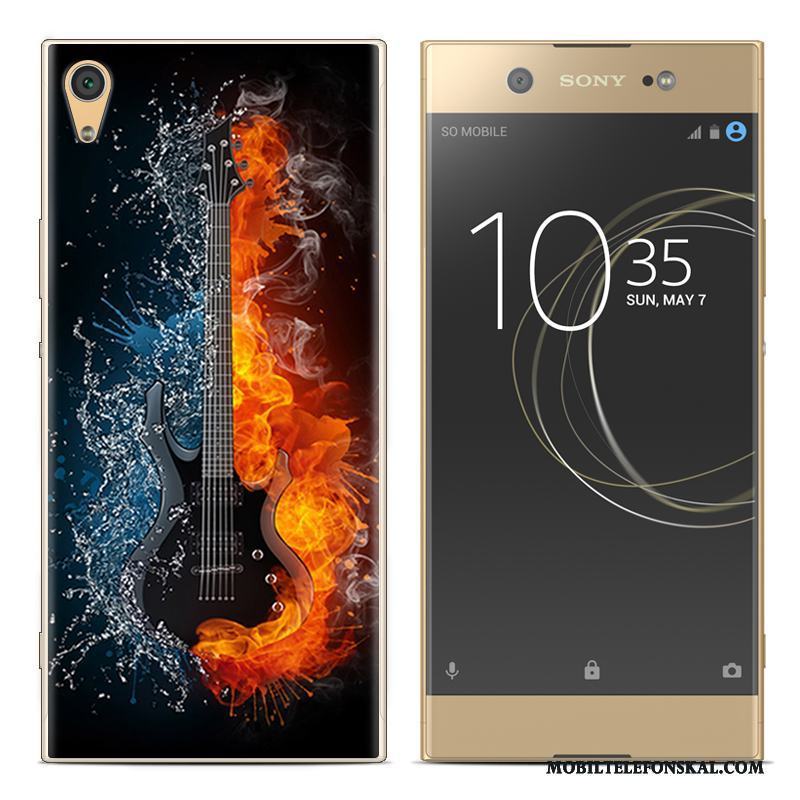 Sony Xperia Xa1 Plus Mobil Telefon Fodral Silikon Mjuk Skal Målade Röd