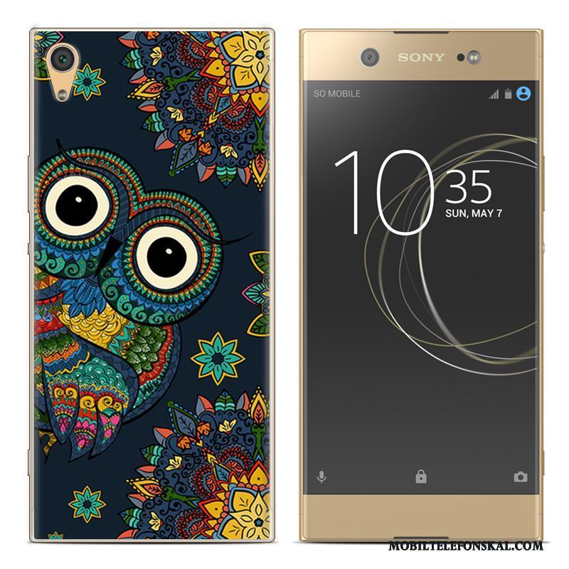 Sony Xperia Xa1 Plus Mobil Telefon Fodral Silikon Mjuk Skal Målade Röd