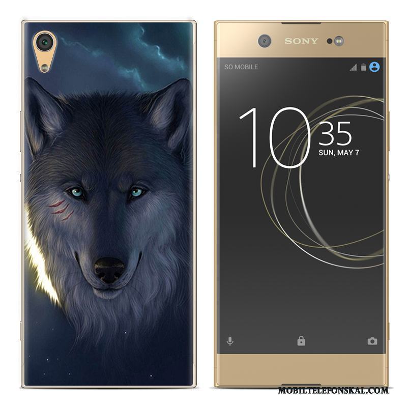 Sony Xperia Xa1 Plus Mobil Telefon Fodral Silikon Mjuk Skal Målade Röd