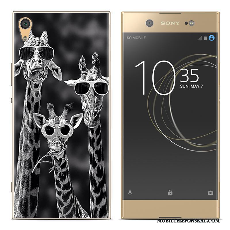 Sony Xperia Xa1 Plus Mobil Telefon Fodral Silikon Mjuk Skal Målade Röd